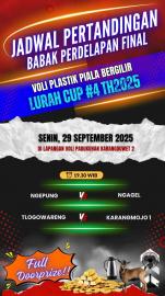 LURAH CUP BOLA VOLI KEEMPAT KALURAHAN KARANGMOJO MEMASUKI 8 BESAR